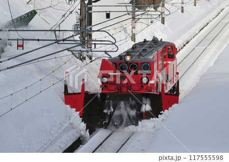 信越本線　二本木ー関山　JR東日本　DD14-327+DD14-332（長岡）　特殊排雪列車　特雪 117555598