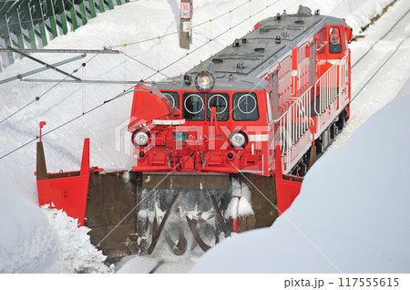 信越本線　二本木ー関山　JR東日本　DD14-327+DD14-332（長岡）　特殊排雪列車　特雪 117555615