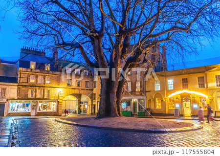 Old town city skyline in Bath England 117555804