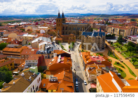 View from drone of Astorga View from drone of Astorga 117556450