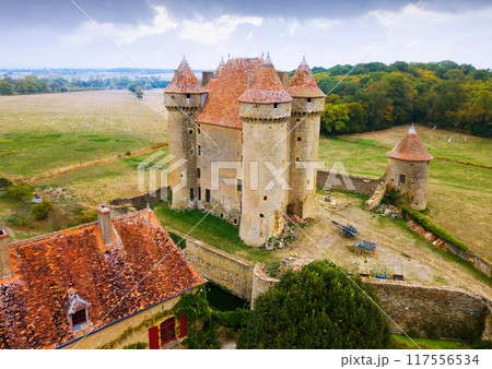 View of gorgeous castle Chateau Sarzay 117556534