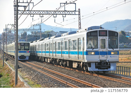 小田急小田原線 鶴巻温泉ー伊勢原 小田急 1000系 1051 試運転 8000系 8056 小田急小田原線 鶴巻温泉ー伊勢原 小田急 1000系 1051 試運転 8000系 8056 117556770