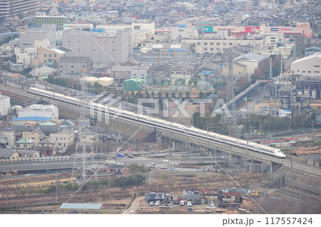 東海道新幹線　小田原ー新横浜　JR東海　JR西日本　N700系　のぞみ　ひかり　こだま 117557424