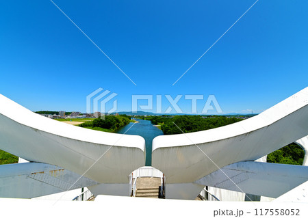 構造部の細部までデザインされた　豊田大橋 117558052