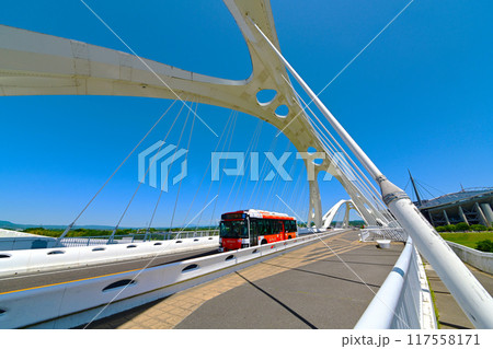 印象的で美しい 豊田大橋 印象的で美しい 豊田大橋 117558171