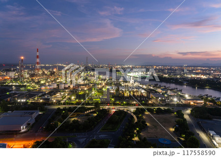 《三重県》工場夜景・四日市コンビナート 117558590