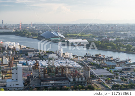 《三重県》工場夕景・四日市コンビナート 117558661