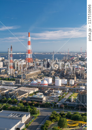 《三重県》工場夕景・四日市コンビナート 《三重県》工場夕景・四日市コンビナート 117558666