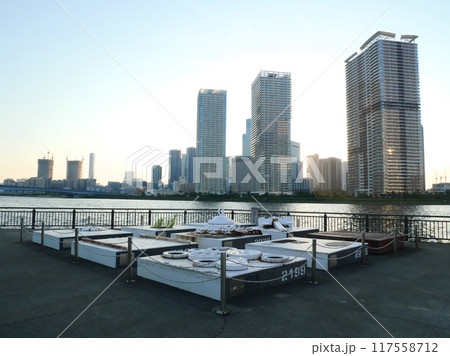 石川島播磨重工業跡地から見る高層マンション群 117558712