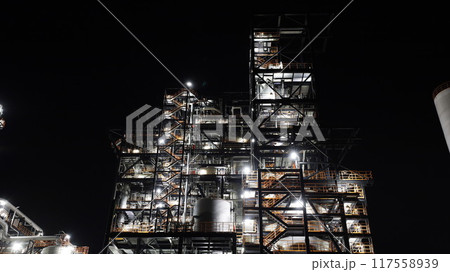 福島県いわき市の「勿来IGCC発電所」の夜景 117558939