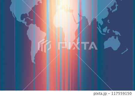 Graphical abstract background with world map...のイラスト素材 [117559150] - PIXTA