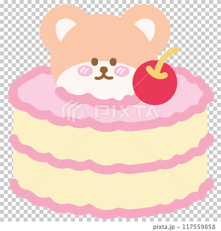 Cake pound with teddy bear and cherry for sweet dessert, cafe, restaurant, menu, recipe, baking, sticker, cartoon character, mascot, comic, plush toy, doll, brunch, birthday party, card, zoo, souvenir Cake pound with teddy bear and cherry for sweet dessert, cafe, restaurant, menu, recipe, baking, sticker, cartoon character, mascot, comic, plush toy, doll, brunch, birthday party, card, zoo, souvenir 117559858