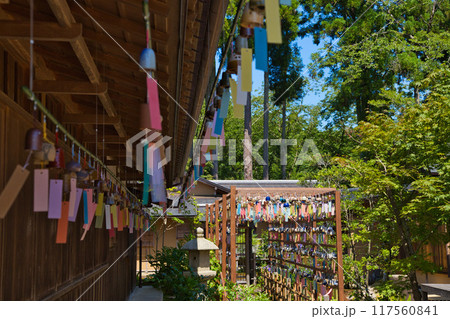 風鈴と百日紅がきれいな夏の越前陶芸村 117560841