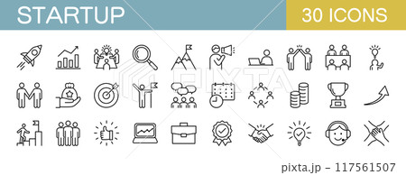 スタートアップに関するアイコンセット 117561507