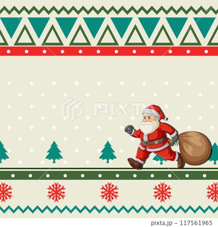 Santa Claus with Gift Bag 117561965