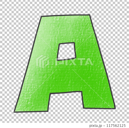 寬鬆簡單的大寫字母“A”起伏版本模擬風格 117562125