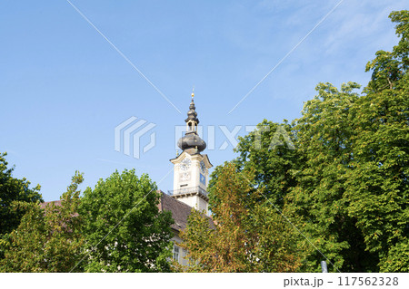 the Upper Austrian Provincial Government building in Linz, Austria 117562328