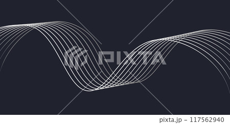 Abstract pattern with wavy lines 117562940
