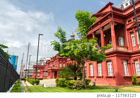 The Red House, the seat of Parliament of Trinidad and Tobago in Port of Spain. Trinidad and Tobago is the southernmost island country in the Caribbean 117563125