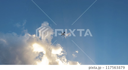 an air plane on clear sky an air plane on clear sky 117563879