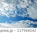 青い空と雲の色　8月の空 117564242