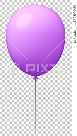 3D画像_風船_紫 117564939