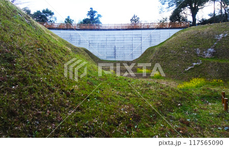 河村城跡の堀切（神奈川県足柄上郡山北町） 117565090