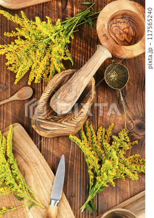 Medicinal herbs in herbal medicine. Medicinal herbs in herbal medicine. 117565240