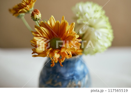 Ceramic vase with flowers Ceramic vase with flowers 117565519