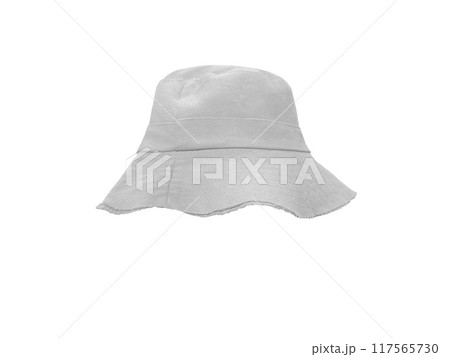 white bucket hat isolated on white white bucket hat isolated on white 117565730