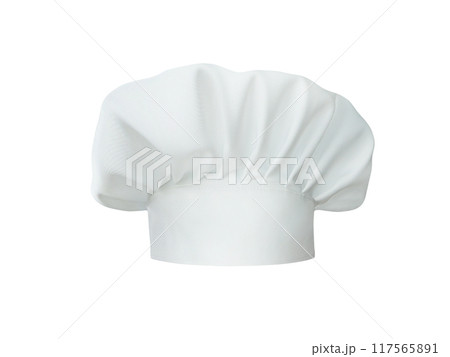 white chef hat isolated on white white chef hat isolated on white 117565891
