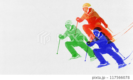 Creative colorful design with female athlete in motion against white background. Contemporary art collage. 117566078