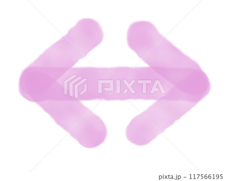 両方指す水彩風の矢印(ピンク) 両方指す水彩風の矢印(ピンク) 117566195