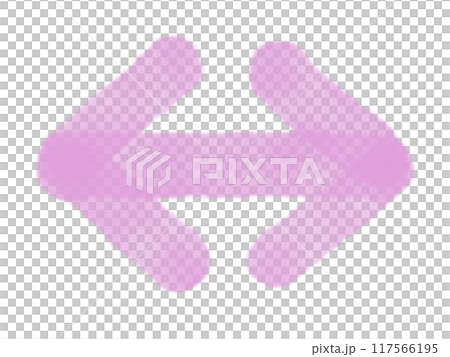 両方指す水彩風の矢印(ピンク) 両方指す水彩風の矢印(ピンク) 117566195