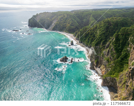 空撮「岩手県」圧倒的な高さの鵜の巣断崖をドローンで海側から撮影 田野畑村 空撮「岩手県」圧倒的な高さの鵜の巣断崖をドローンで海側から撮影 田野畑村 117566672
