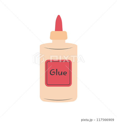 Bottle of Glue. School Craft Art Supply. 117566909