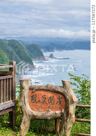「岩手県」鵜の巣断崖展望台の風景 田野畑村 「岩手県」鵜の巣断崖展望台の風景 田野畑村 117567272