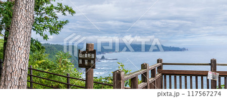 「岩手県」鵜の巣断崖展望台の風景 田野畑村 「岩手県」鵜の巣断崖展望台の風景 田野畑村 117567274