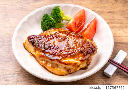 鶏むね肉の醤油麹漬けステーキ 117567861