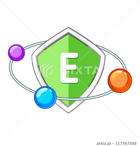 strength vitamin shield cartoon vector illustration 117567888