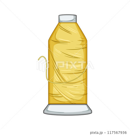 fiber thread spool cartoon vector illustration 117567936
