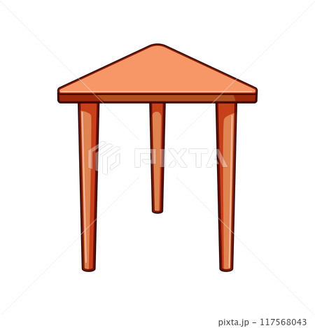 lightweight plastic table cartoon vector illustration 117568043