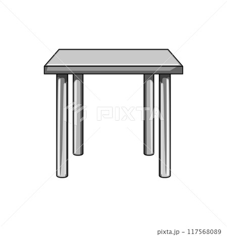 minimalist metal table cartoon vector illustration minimalist metal table cartoon vector illustration 117568089