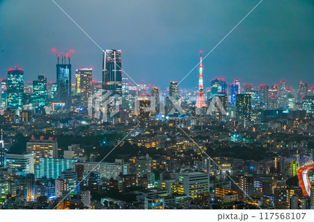 日本の首都東京の夜景 117568107