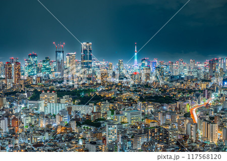 日本の首都東京の夜景 日本の首都東京の夜景 117568120