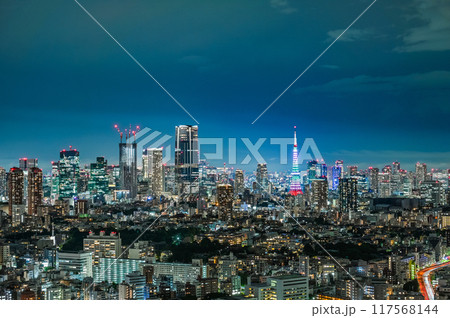 日本の首都東京の夜景 日本の首都東京の夜景 117568144