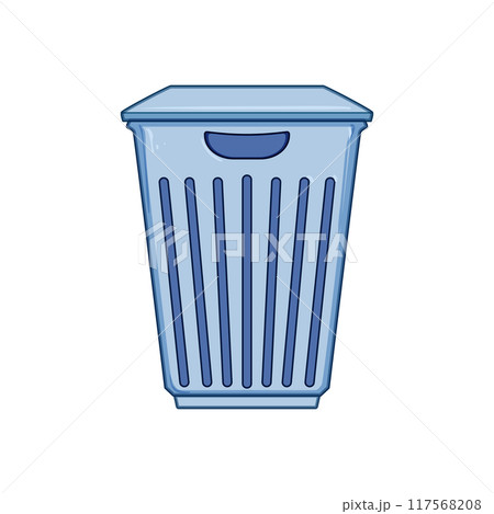 foldable laundry basket plastic cartoon vector illustration 117568208