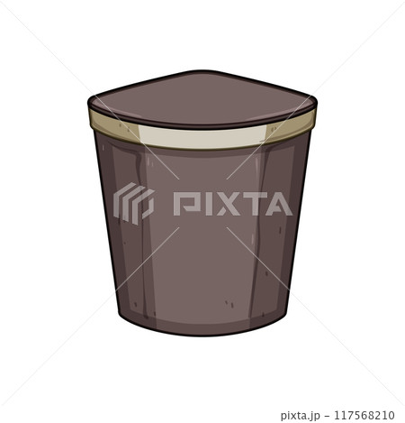 lightweight laundry basket plastic cartoon vector illustration 117568210