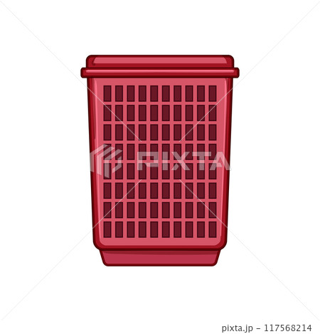 organizer laundry basket plastic cartoon vector illustration 117568214
