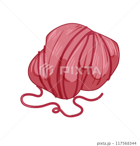 textile ball yarn cartoon vector illustration 117568344